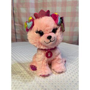 COPY - Barbie Loves Pets Pink Princess Puppy Dog Plush 2021 Mattel Just Play 8”